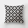 Yellow Black Geometric Cushion Cover - Wave Line Design by Axyaa