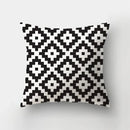 Yellow Black Geometric Cushion Cover - Wave Line Design by Axyaa