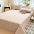 Axyaa Cotton Coarse Cloth Bed Sheet Set, Soft Mat & Quilt - Single/Double, Print, Washable