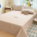 Axyaa Cotton Coarse Cloth Bed Sheet Set, Soft Mat & Quilt - Single/Double, Print, Washable