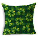 Axyaa St. Patrick's Day Four Leaf Clover Pillow Case in Green Series Home Decoration