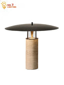 Axyaa Stone Marble LED Desk Lamp for Home Decor Living Room Bedroom Study