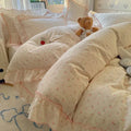 Axyaa Spring Flowers Princess Bedding Set: Duvet Cover, Sheet, Pillowcases