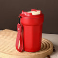 Axyaa Double Layer Stainless Steel Thermos Cup with Rope - Leak-Proof Travel Water Bottle