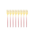 Axyaa Mini Stainless Steel Tea Cake Dessert Forks Set - 8pcs