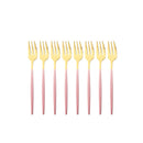 Axyaa Mini Stainless Steel Tea Cake Dessert Forks Set - 8pcs