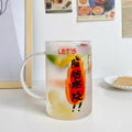 Axyaa Glass Cups with Lid & Straw - Cute Big Drinkware for Coffee, Water, Tea, Juice