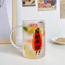 Axyaa Glass Cups with Lid & Straw - Cute Big Drinkware for Coffee, Water, Tea, Juice