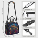 Axyaa Colorful Mushrooms Lunch Bag with Shoulder Strap