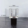 Axyaa Geometric Glass Vase with Artificial Flowers - Modern Decor & Crystal Vases