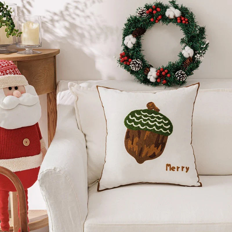Axyaa Christmas Tree Plaid Cushion Cover in Various Sizes