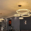 Axyaa Luxury Crystal LED Chandelier for Home & Hotel Decor with Remote Control