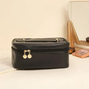 Axyaa Square PU Leather Makeup Organizer for Women's Cosmetic Storage