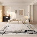 Axyaa Soft Plush Living Room Rug Minimalist Style Thick Bedroom Carpet