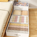 Axyaa Foldable Cotton Linen Wardrobe Organizer Storage Bags - Set of 3