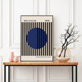 Sunrise Waves Geometric Canvas Prints Bauhaus Art Posters by Axyaa - Modern Living Room Decor