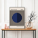 Sunrise Waves Geometric Canvas Prints Bauhaus Art Posters by Axyaa - Modern Living Room Decor