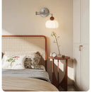 Axyaa Pumpkin Rocker Arm Wall Lamp French Vintage Retro Cream Style Children's Room