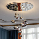 Axyaa Nordic Minimalist LED Chandelier for Living Room Stairwell Interior Lighting