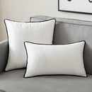 Axyaa Black White Velvet Pillow Covers Modern Home Decor Accent Sofa Bed