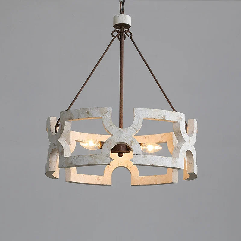 Axyaa Rustic Wood Chandelier for Living Room, Dining Room, Shop & Restaurant