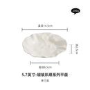 Axyaa Ceramic Pleated Texture Plate for Household and High-End Dining