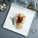 Axya Square Ceramic Plate Set for Pasta, Steak, Sushi, Snacks, and Desserts
