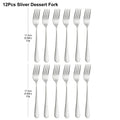 Axyaa Gold Dessert Fork Set Stainless Steel Coffee Ice Cream Cake Forks Black Cutlery