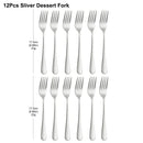 Axyaa Gold Dessert Fork Set Stainless Steel Coffee Ice Cream Cake Forks Black Cutlery