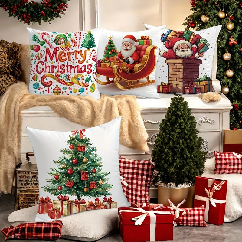 Axyaa Christmas Santa Claus Gift Pillowcase Set