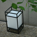 Axyaa Modern Black Iron Table Lamp with White Fabric Shade and E27 LED Bulb