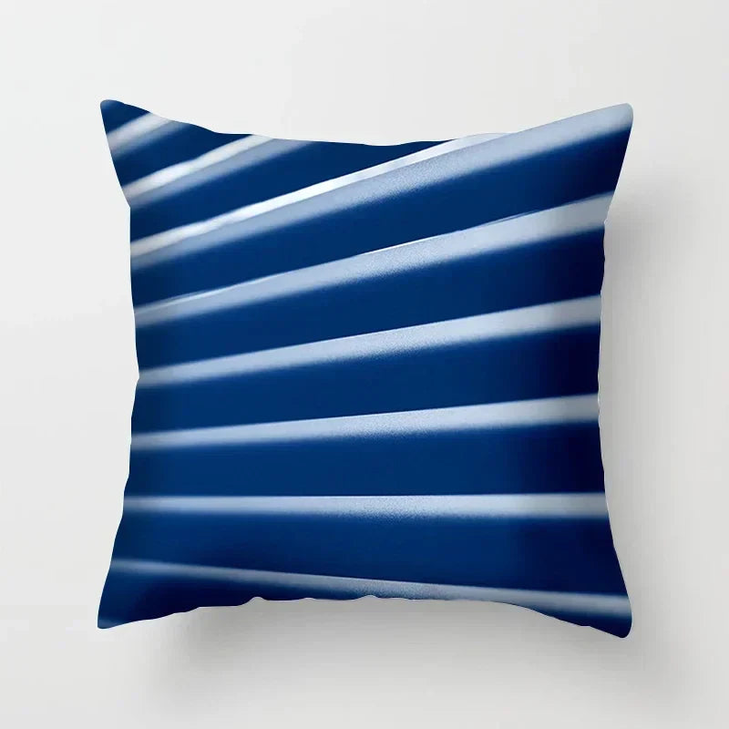 Blue Pattern Cushion Cover 45*45cm Pillowcase for Bedroom Sofa Home Decor by Axyaa