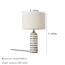 Axyaa Stripe Marble Table Lamp: Luxury Vintage Desk Light