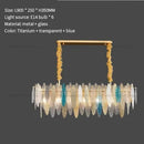Axyaa Colored Art Glass Luxury Light Fixture for Living Room, Dining Room, Bedroom