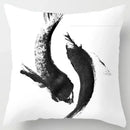 Axyaa Boho Style Ink Painting Pillow Sleeve for Home Decoration