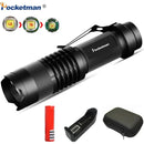 Axya Mini LED Flashlight - Portable Pocket Emergency Torch, Zoomable Small 14500/18650