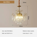 Axyaa Crystal E14 LED Pendant Lights: Romantic, Luxury, Art Decor Suspended Lamp