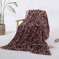 Axyaa Leopard Print Rabbit Plush Sofa Blanket: Stylish, Warm & Comfortable Home Decor