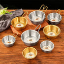 Axya Stainless Steel Golden Rice Wine Bowl Set