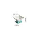 Axyaa Ceramic Gold-Edged High Footed Square Dessert Bowl for Molecular Cuisine