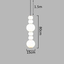 Axyaa String Glass Ball Gourd Chandelier - Nordic Modern Creative Bedroom Restaurant Lighting