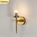 Axyaa Nordic Glass LED Wall Light: Artistic Hall Hotel Bedside Decor Fixture