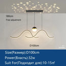 Axyaa Nordic Minimalist Long Strip Chandelier for Home, Restaurant, Bar, Kitchen, Bedroom, Living Room