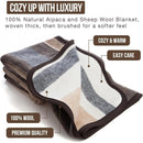 Axyaa Wool Blanket – Full/Queen Size, Woven in Peru, Heavyweight & Breathable
