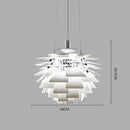Axyaa Aluminum Chiba Chandelier LED Pendant Light for Modern Living & Dining Rooms