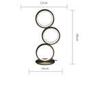 Axyaa Circle Desk Lamp: Modern Dimmable Touch Bedroom Night Light