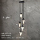 Axyaa Marble LED Chandelier: High-End Luxury Lighting for Home Decor & Living Spaces