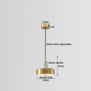 Axyaa Marble Copper LED Pendant Light - Modern Living Room Chandelier