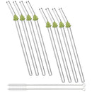 Axyaa Glass Straws Set with Brush for Smoothies Tea Juice Bar