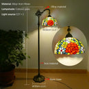 Axyaa Tiffany Stained Glass Floor Lamp - Retro American Design